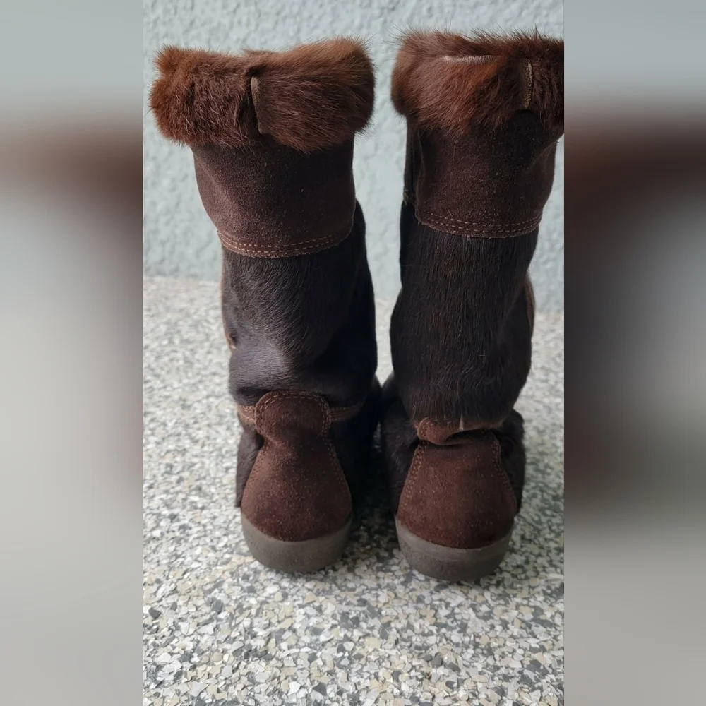 Tecnica Italy Genuine Fur Shearling Lined Winter Boots  EU 40 Après Ski Cozy